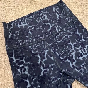 Blue Leopard Print Leggings